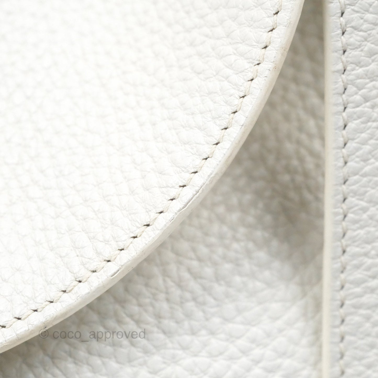 Hermès Lindy 30 White Clemence Palladium Hardware