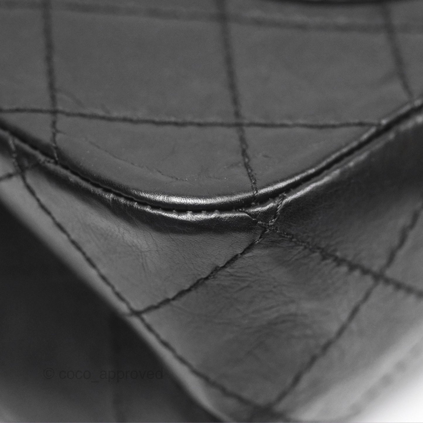 Chanel Reissue 227 Quilted Aged Calfskin Black Gold Hardware
