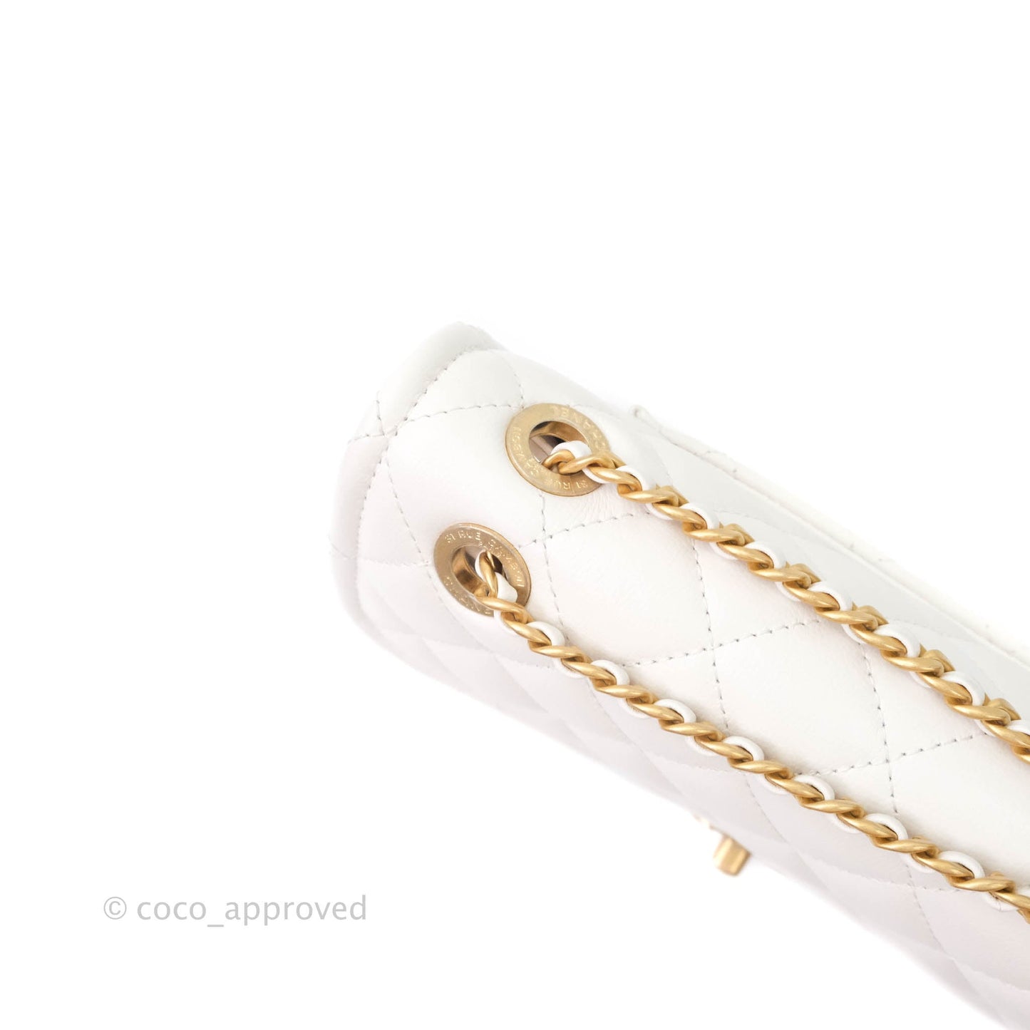 Chanel Small With Chain (O-purse-vanity With Chain) White