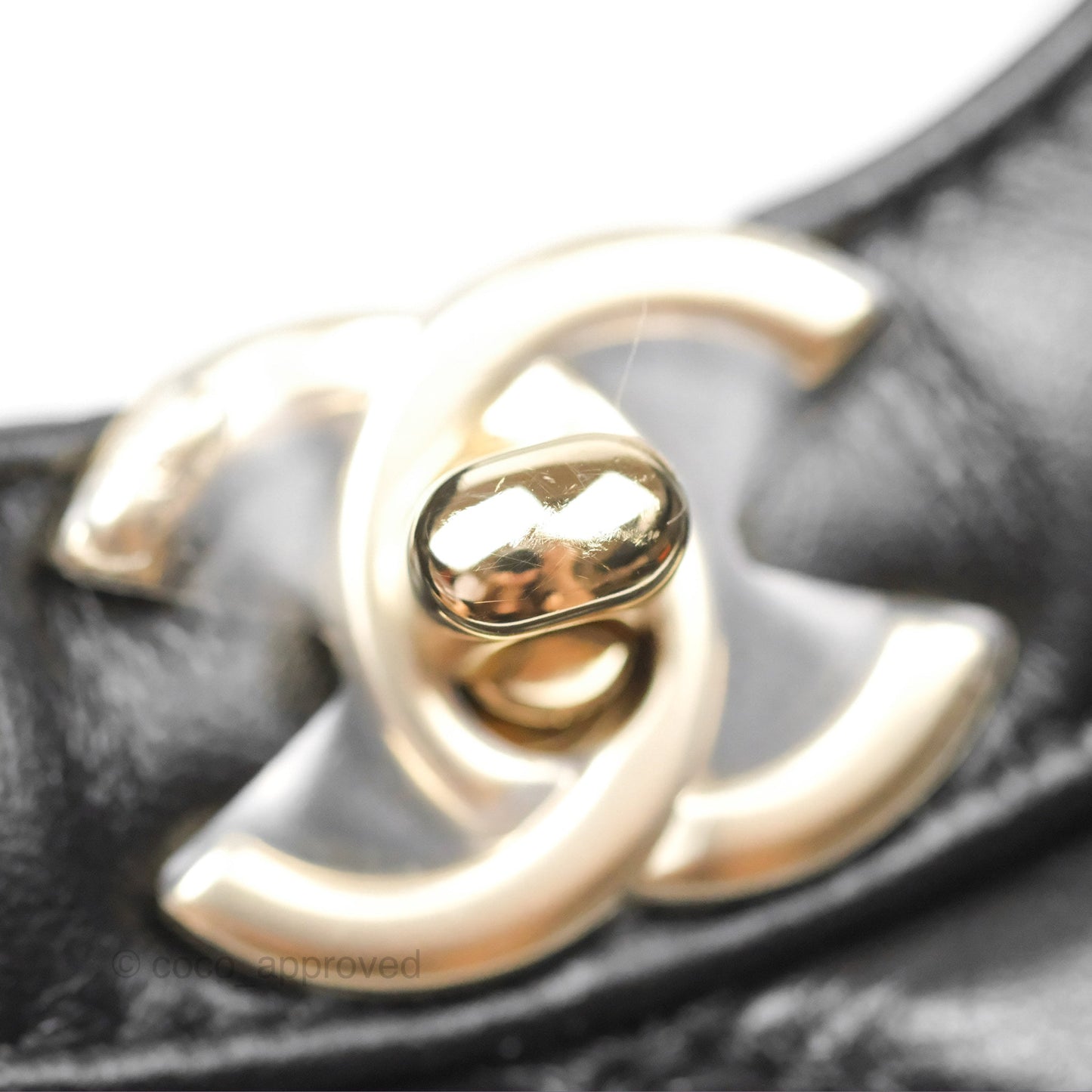 Chanel 31 Mini Black Aged Calfskin Gold Hardware