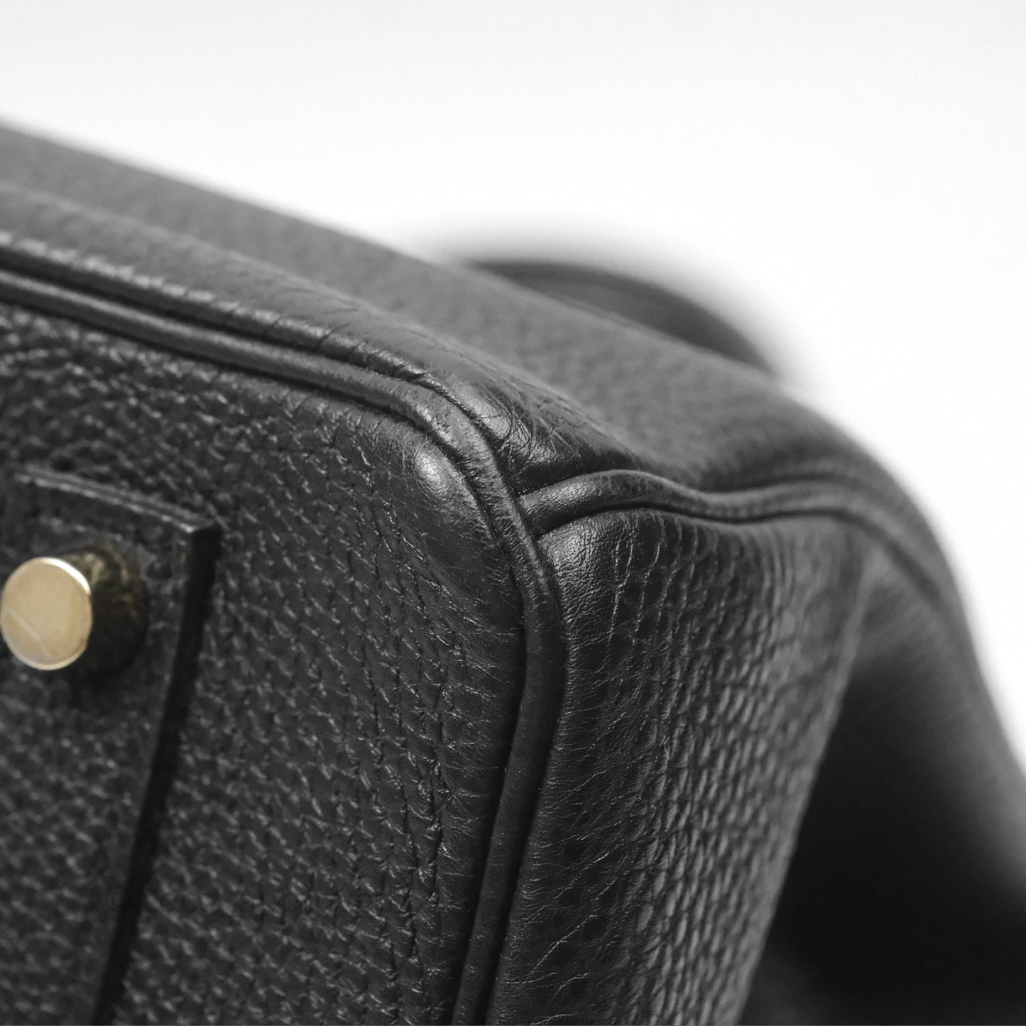 Hermès Birkin 35 Retourne Black Noir 89 Clemence Gold Hardware