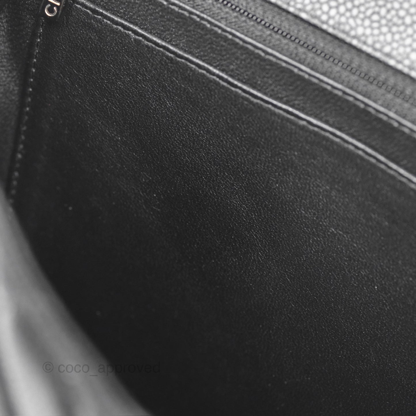 Chanel Maxi Single Flap Quilted Black Caviar Silver Hardware