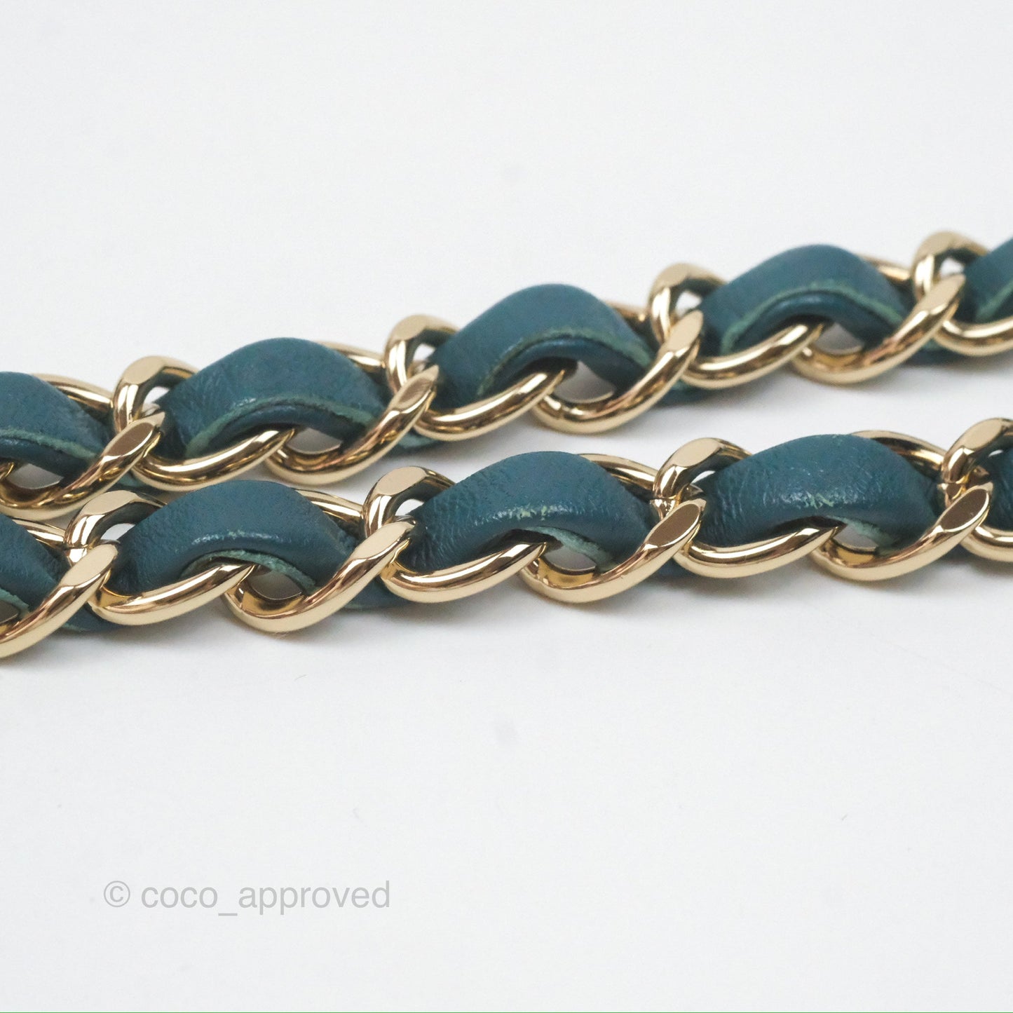 Chanel Mini Rectangular Flap Teal Tweed Gold Hardware