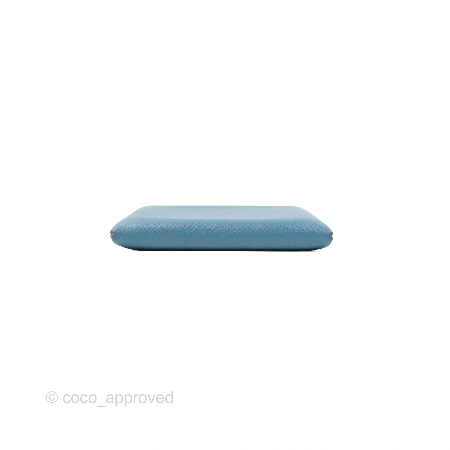 Hermès Calvi Card Holder Blue Epsom