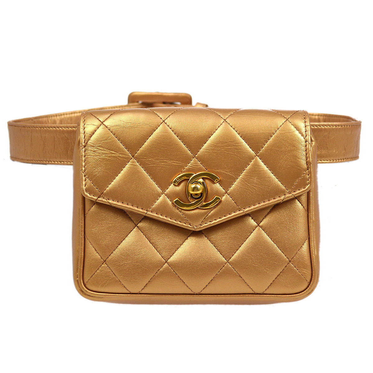 Luxury Chanel 1991-1994 Belt Bag Bronze Lambskin