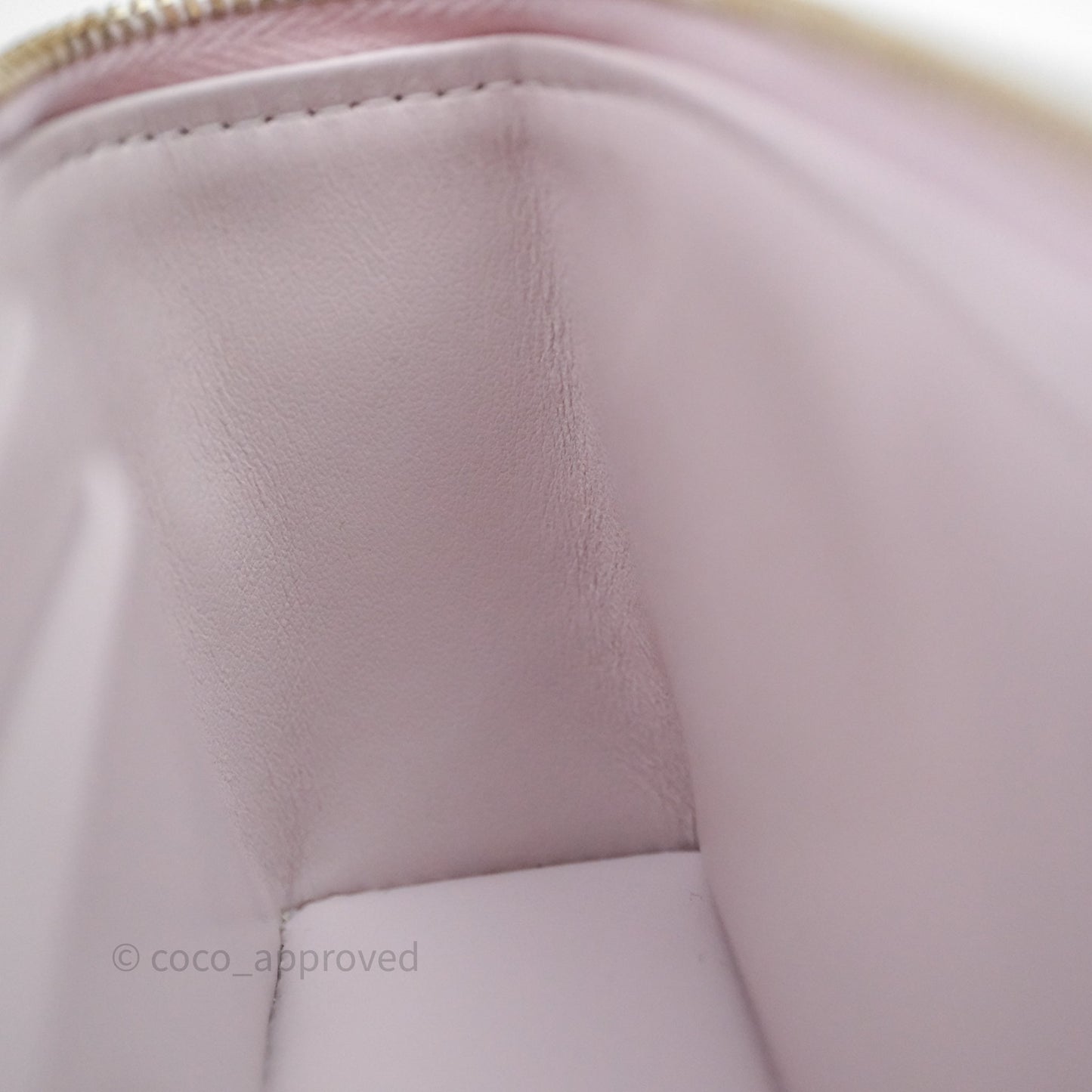 Chanel Top Handle Long Vanity with Chain Light Lilac Pink Caviar Gold Hardware