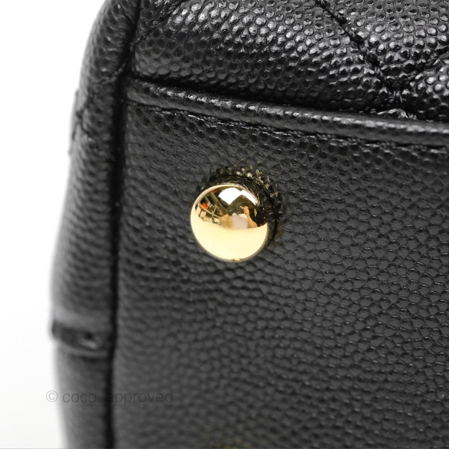 Chanel Small Coco Handle Black Caviar Gold Hardware