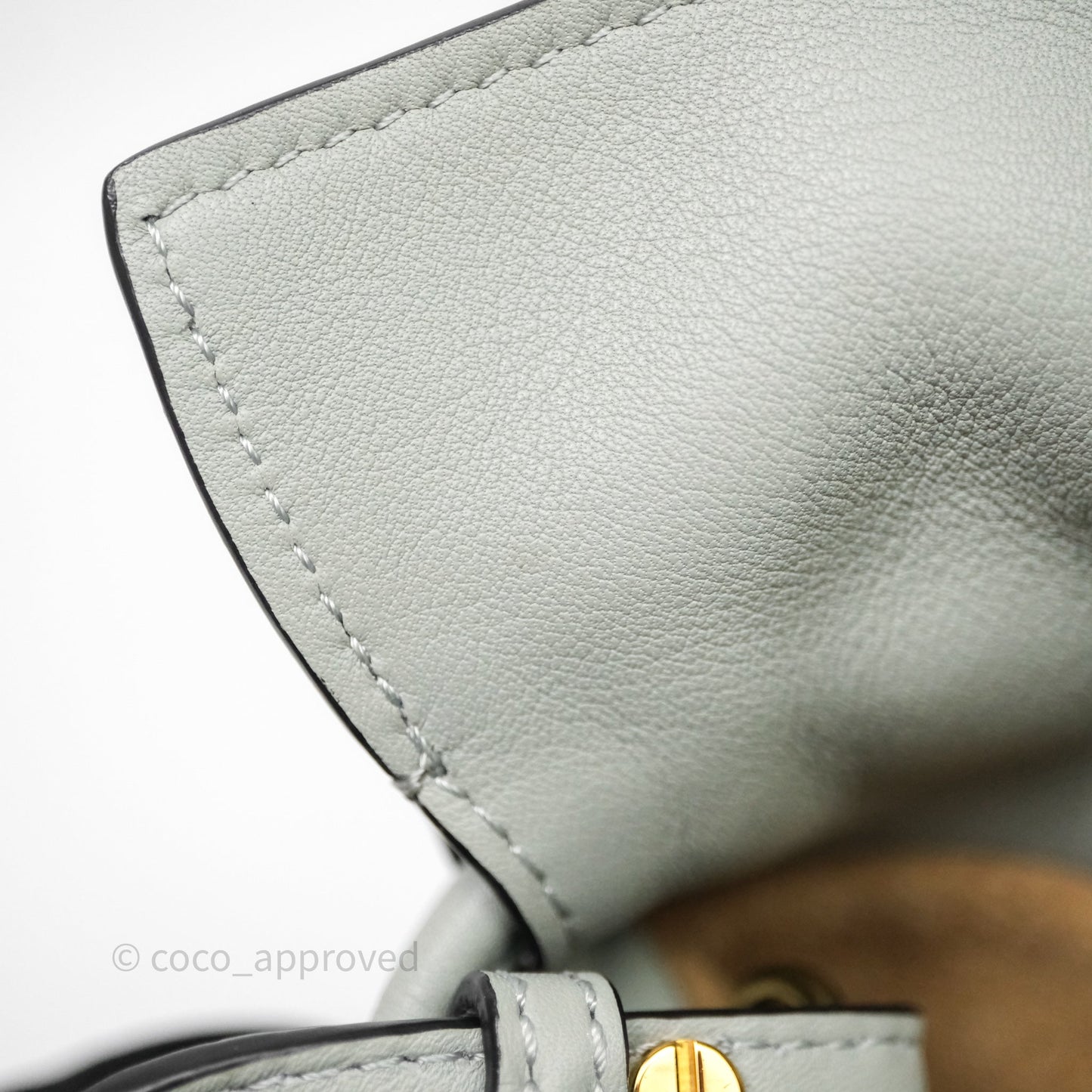 Loewe Flamenco Mini Clutch Bag Calfskin Green