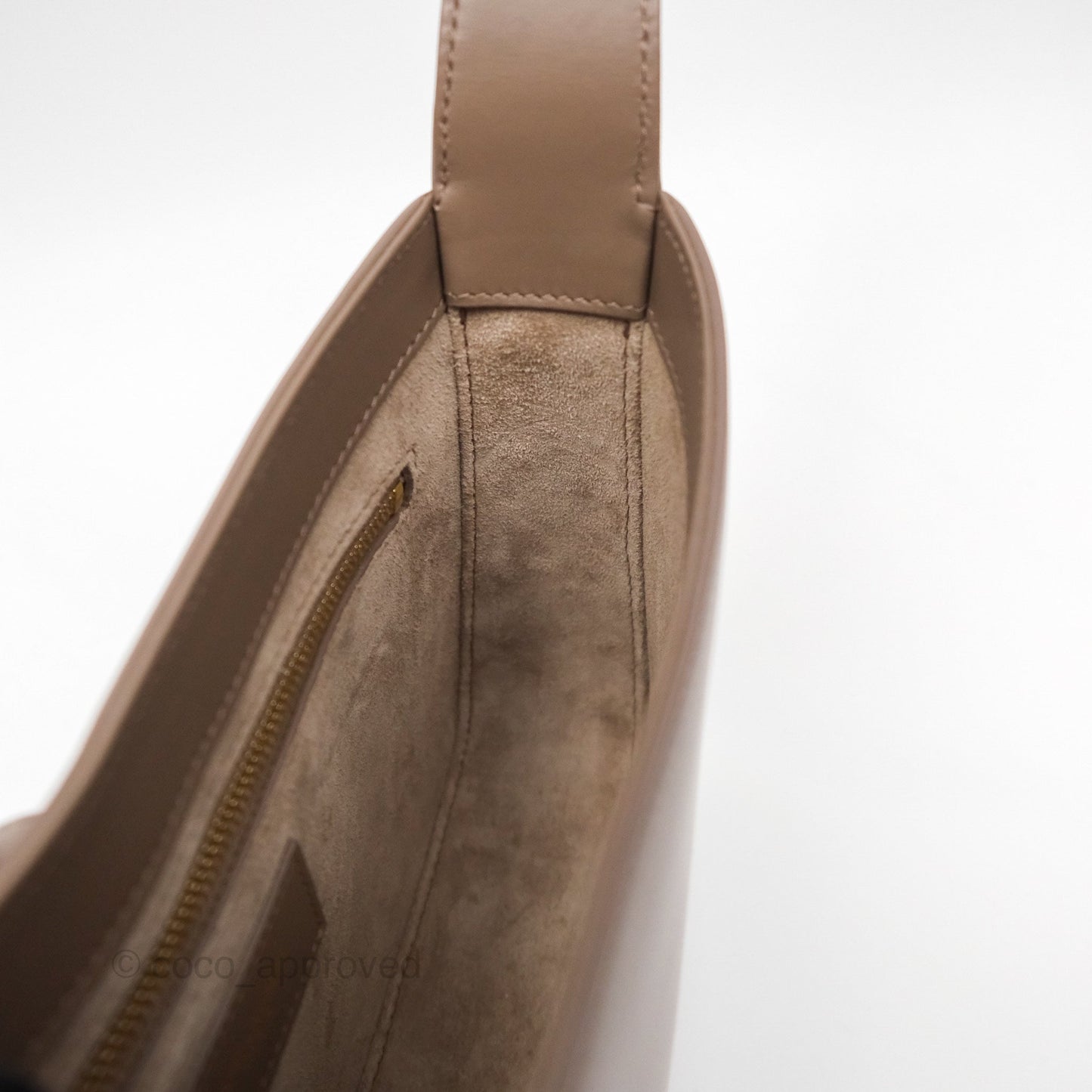 Saint Laurent Le 5 À 7 Taupe Calfskin Bronze Brass Hardware