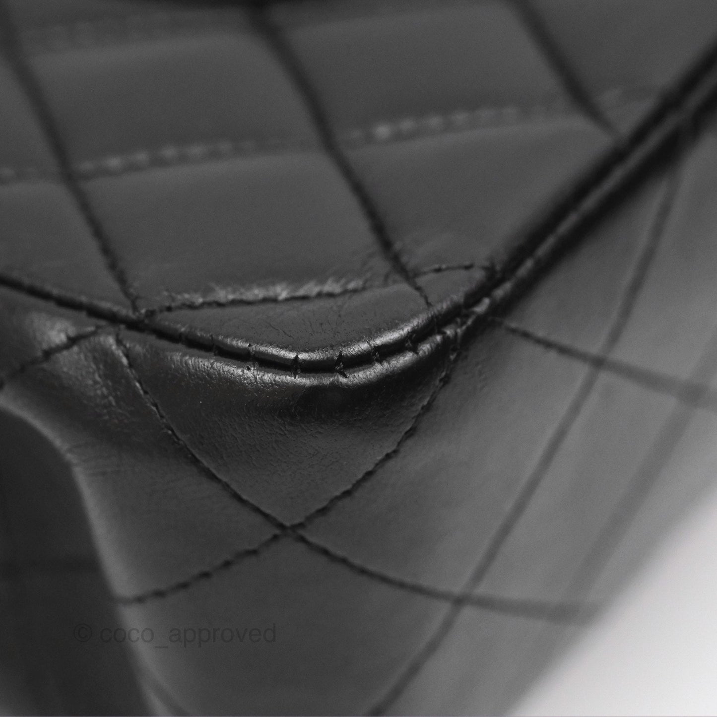 Chanel Classic M/L Medium Flap Quilted Black Lambskin 24K Gold Hardware