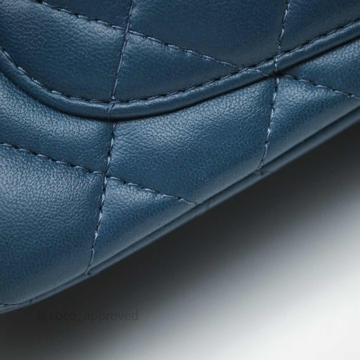 Chanel Mini Rectangular Quilted Navy Lambskin Silver Hardware