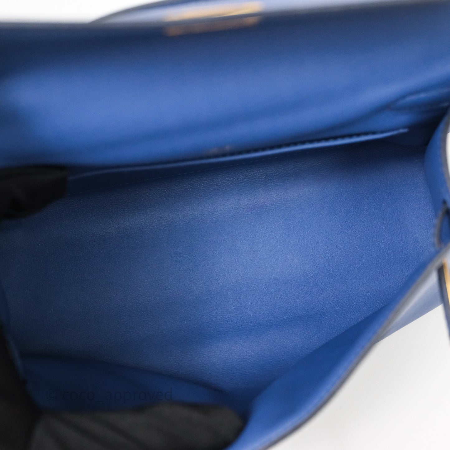 Hermès Kelly Pochette Clutch Bleu Brighton 7E Swift Gold Hardware