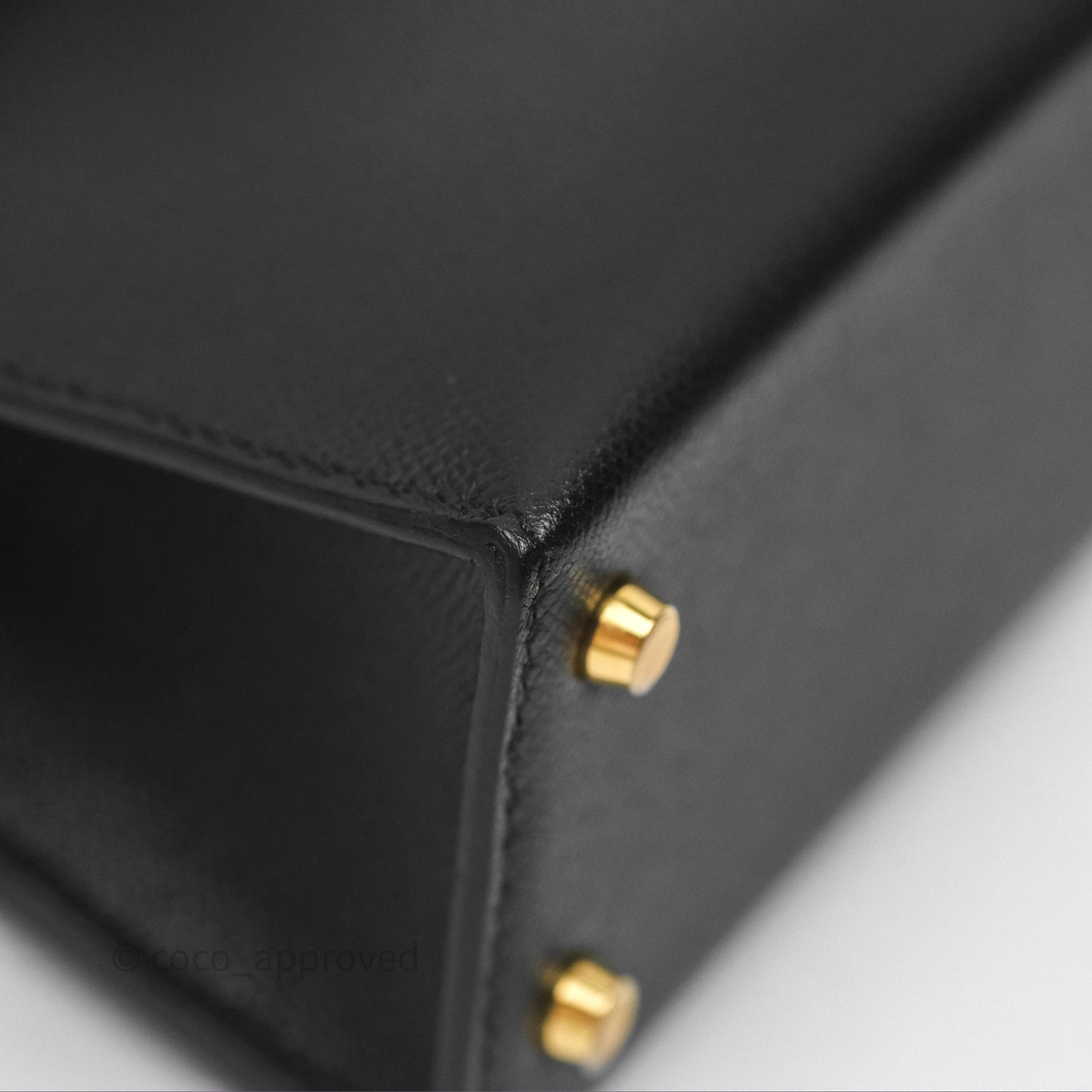 Hermès Mini Kelly II Touch Noir 89 Croc Gold Hardware