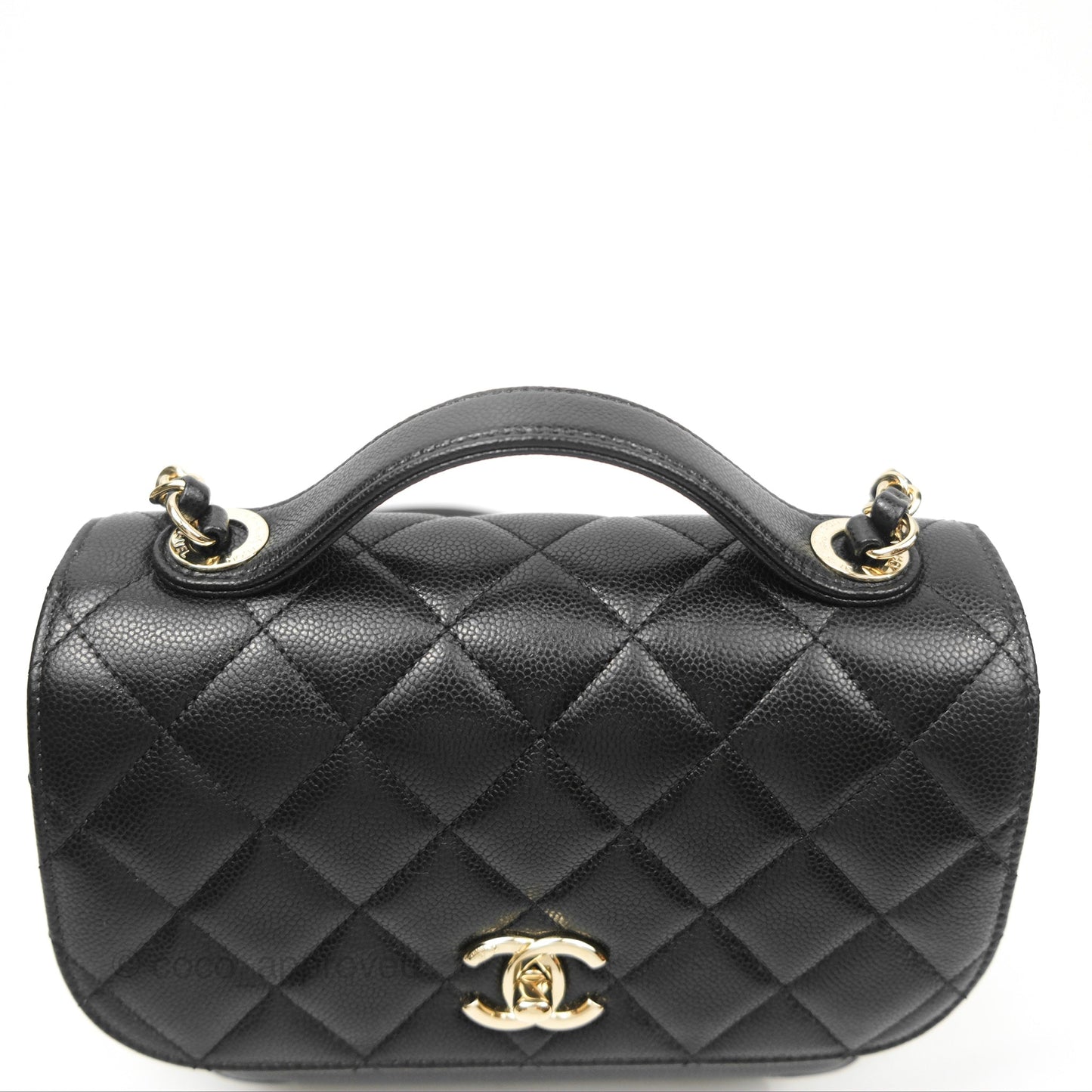 Chanel Quilted Medium Business Affinity Flap Black Caviar Gold Hardware