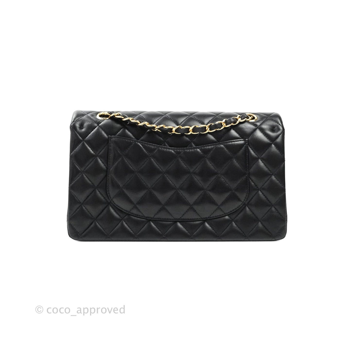 Chanel Classic M/L Black Lambskin Gold Hardware