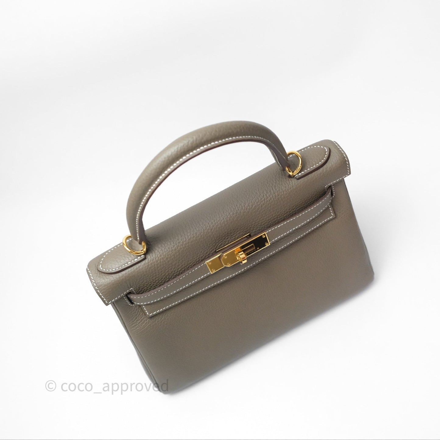 Hermès Kelly II 28 Retourne Etoupe 18 Clemence Gold Hardware
