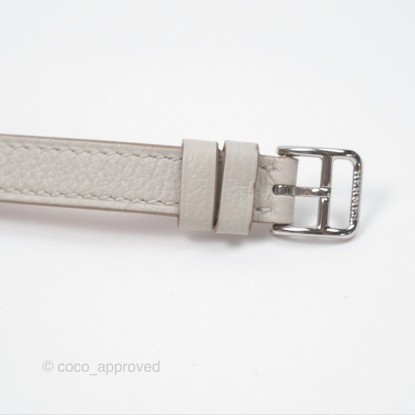Hermès Nantucket Watch PM Gris Perle Epsom Palladium Hardware