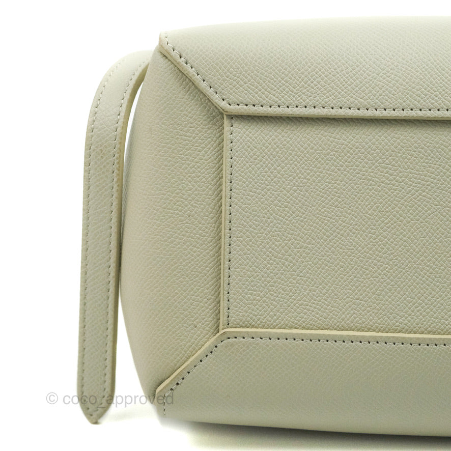 Celine Micro Belt Bag Light Khaki Grained Calfskin Silver Hardware