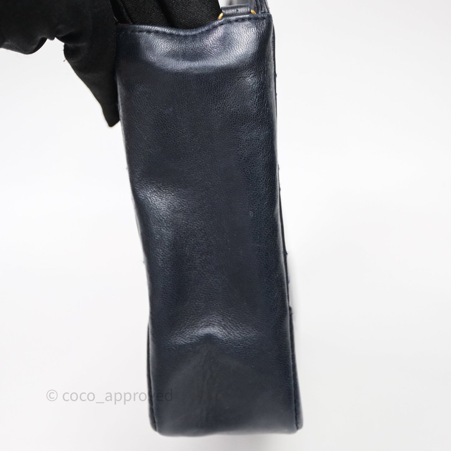 Chanel Vintage 31 Navy Lambskin 24K Gold Hardware