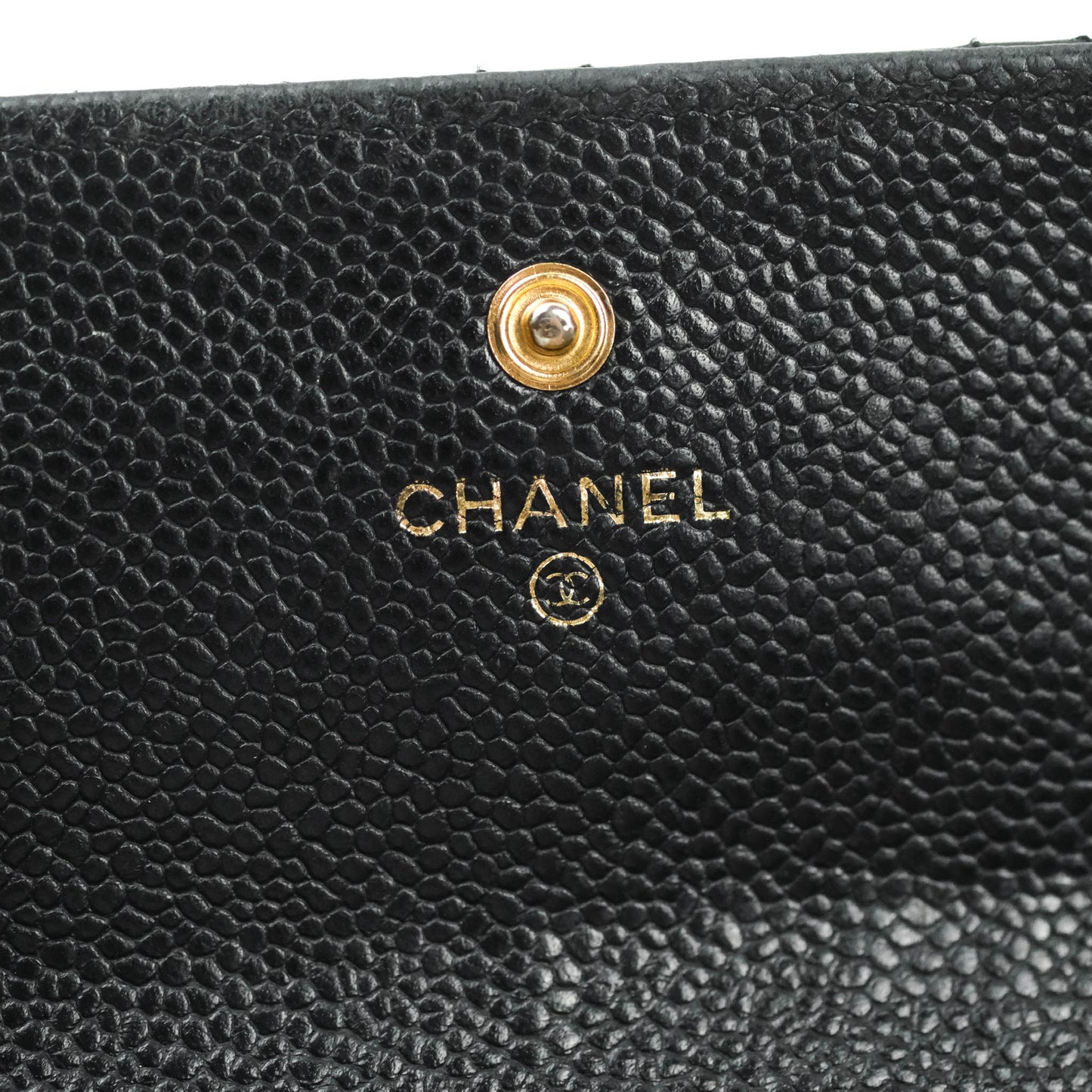 Chanel Quilted Long Wallet Black Caviar Gold Hardware