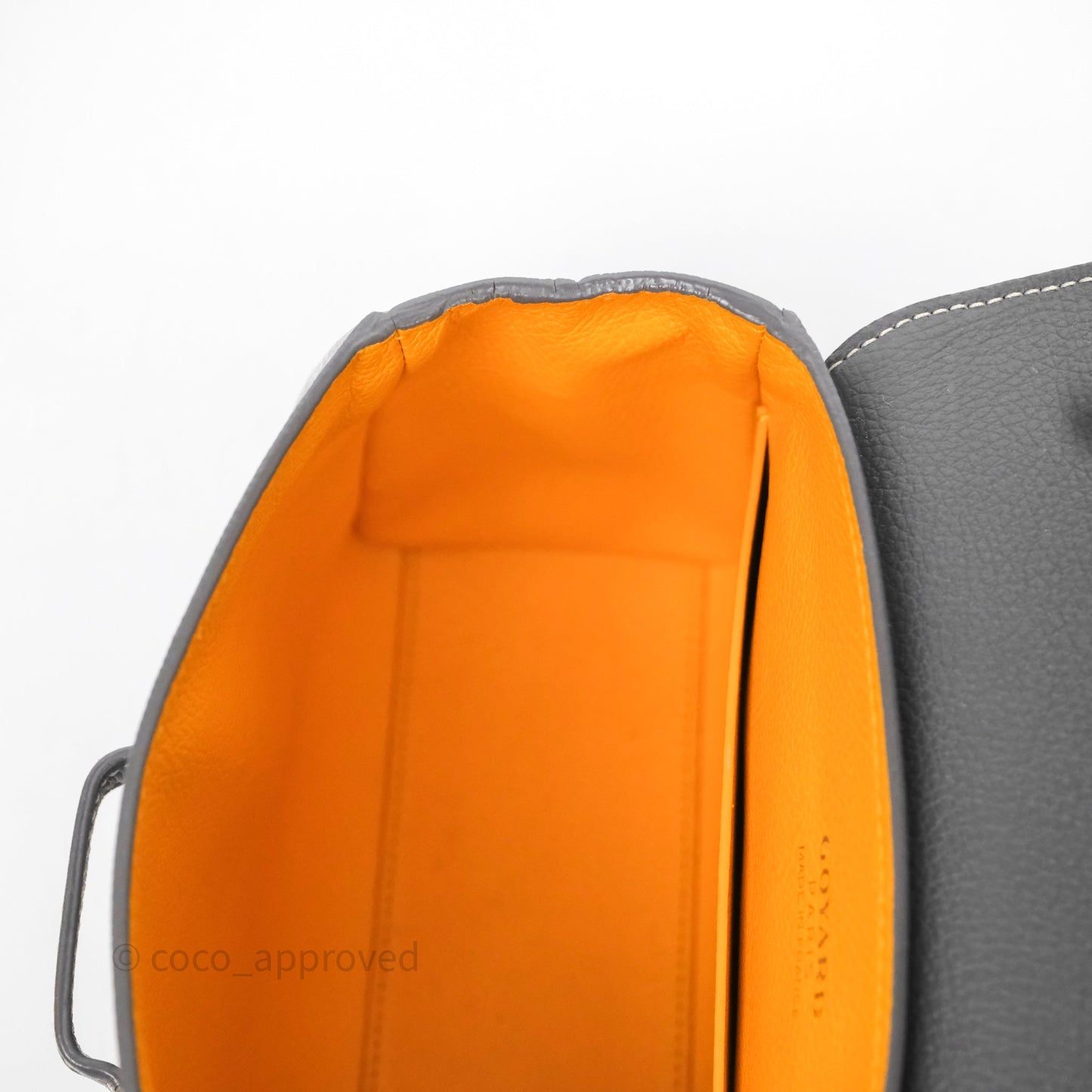 Goyard Saïgon Mini Bag Chevroches Calfskin Grey Silver Hardware