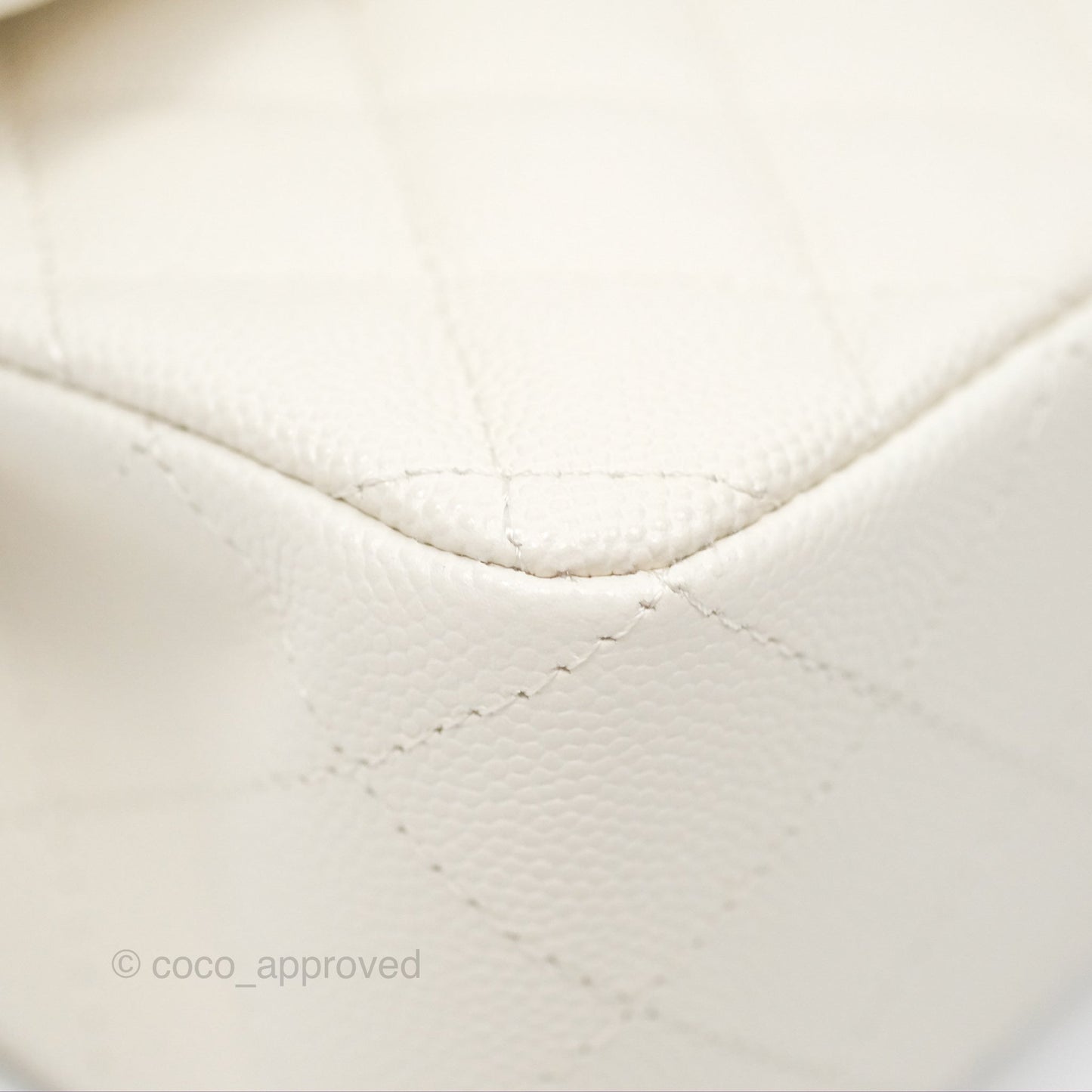 Chanel Small Classic Quilted Flap Light Ivory Caviar Gold Hardware