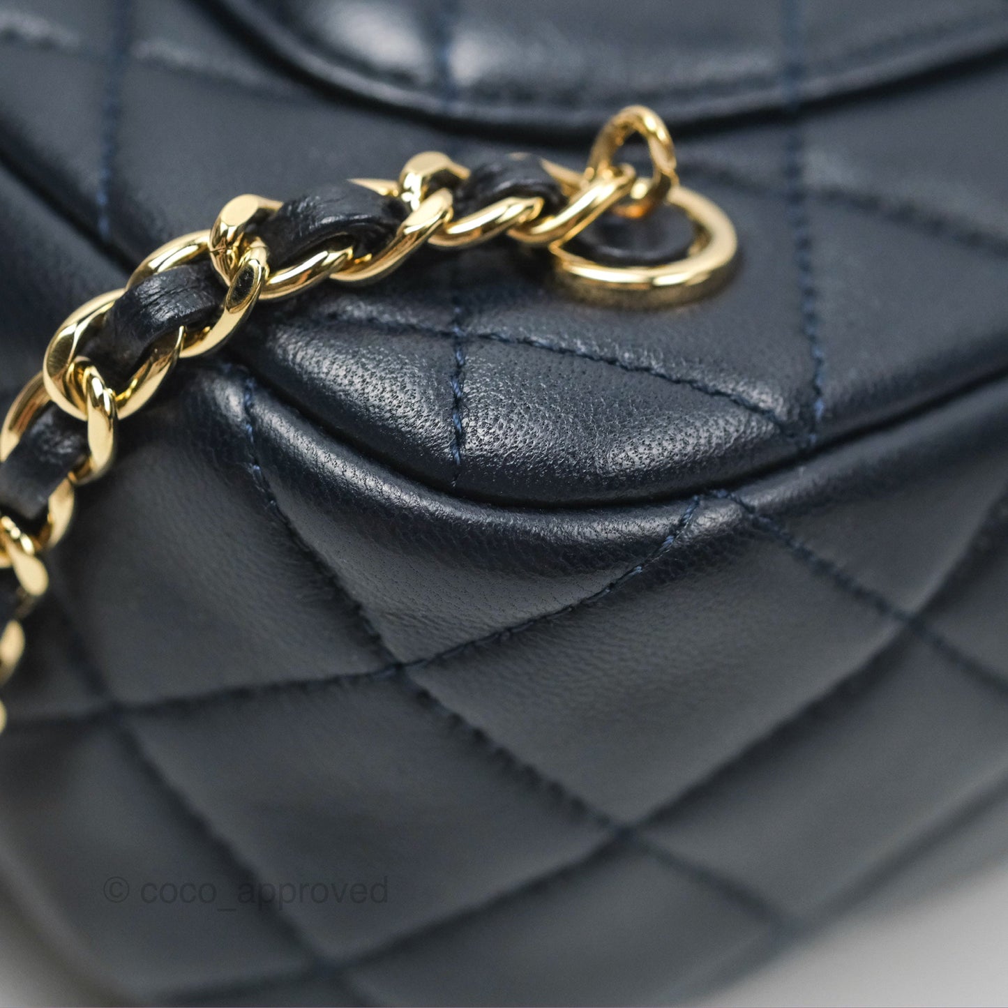 Chanel Small Seoul Backpack Navy Lambskin Gold Hardware