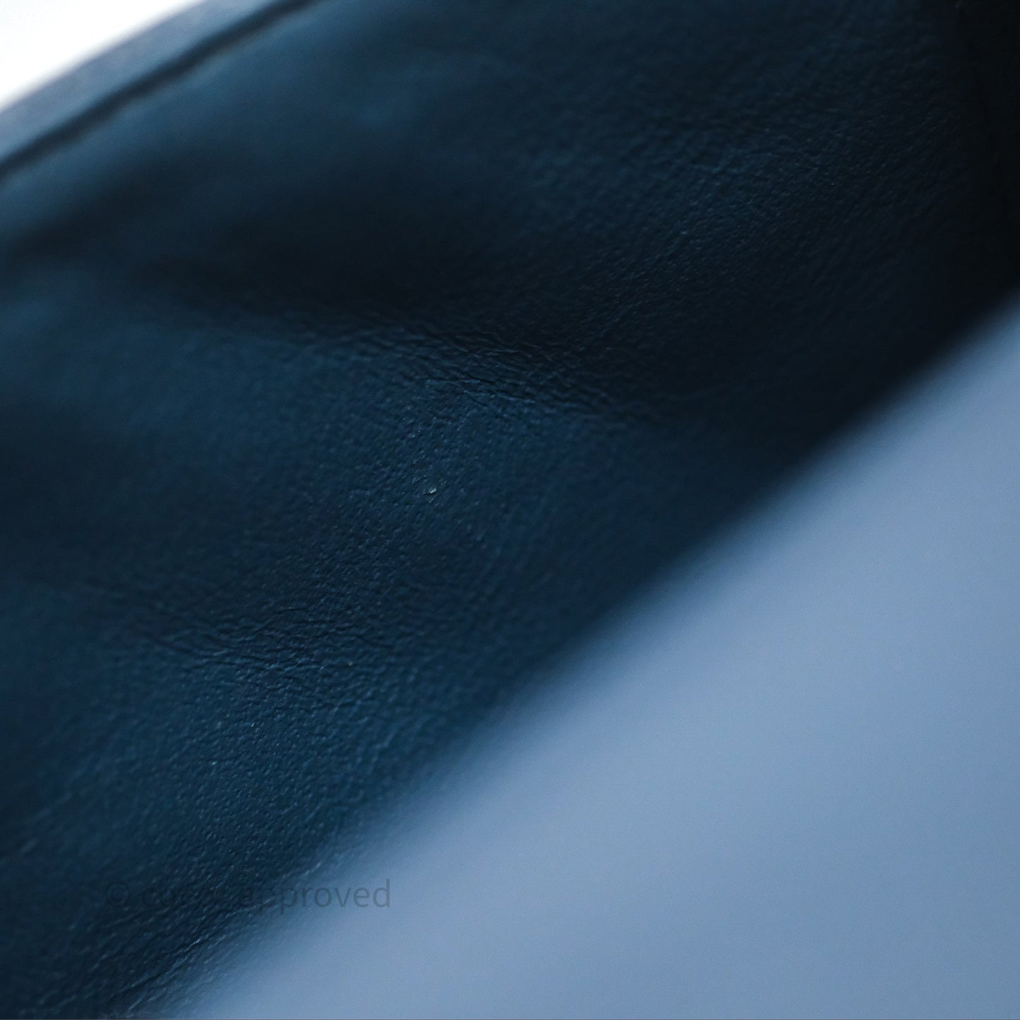Chanel Quilted Mini Rectangular Blue Caviar Silver Hardware