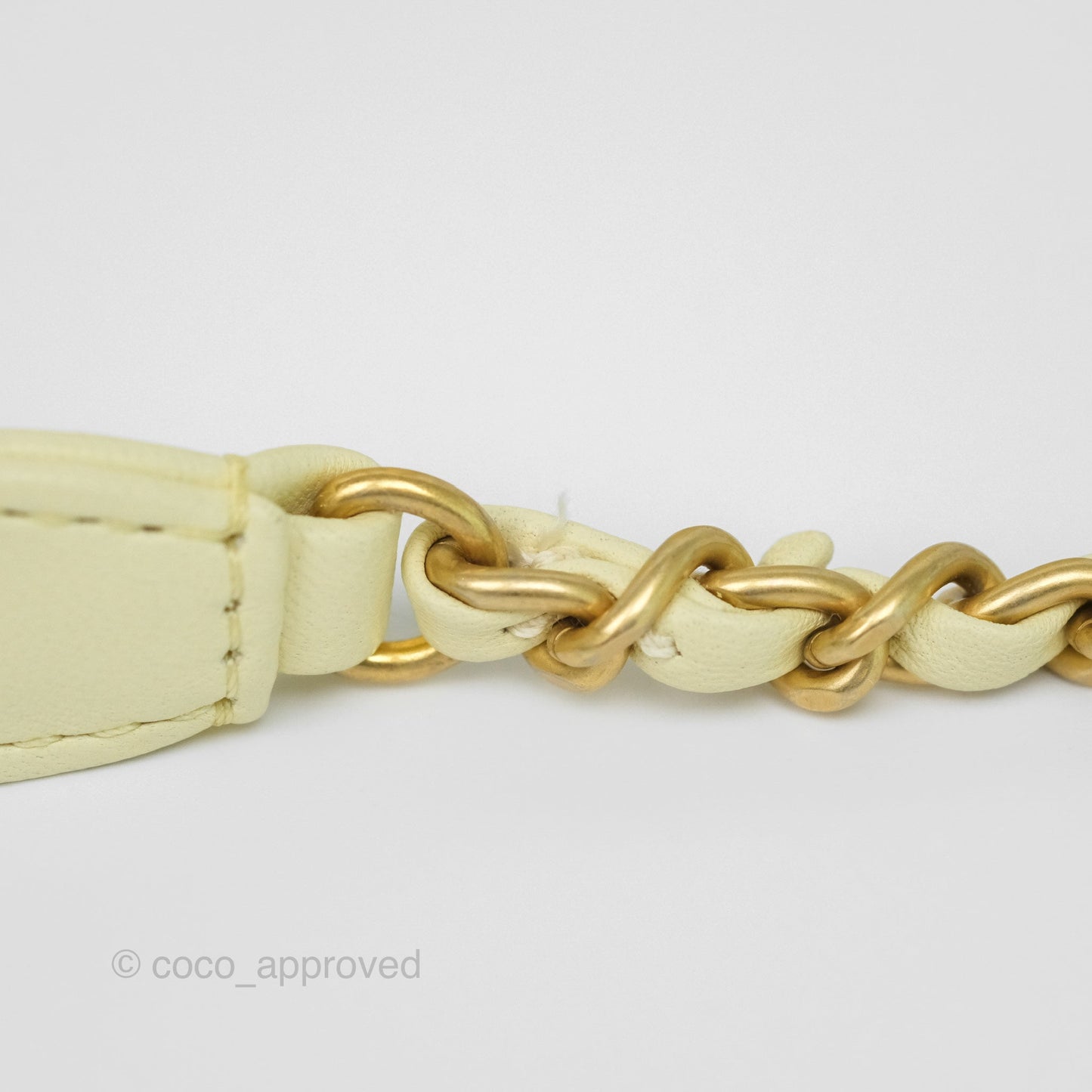 Chanel Crush Top Handle Flap Bag Yellow Lambskin Aged Gold Hardware