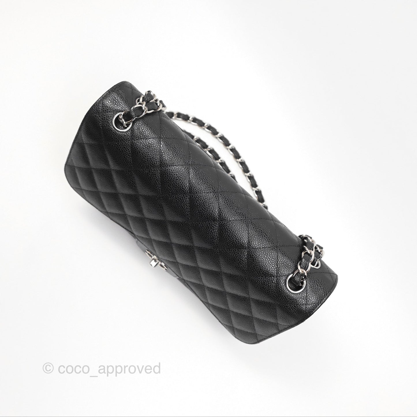 Chanel Jumbo Double Flap Black Caviar Silver Hardware⁣⁣