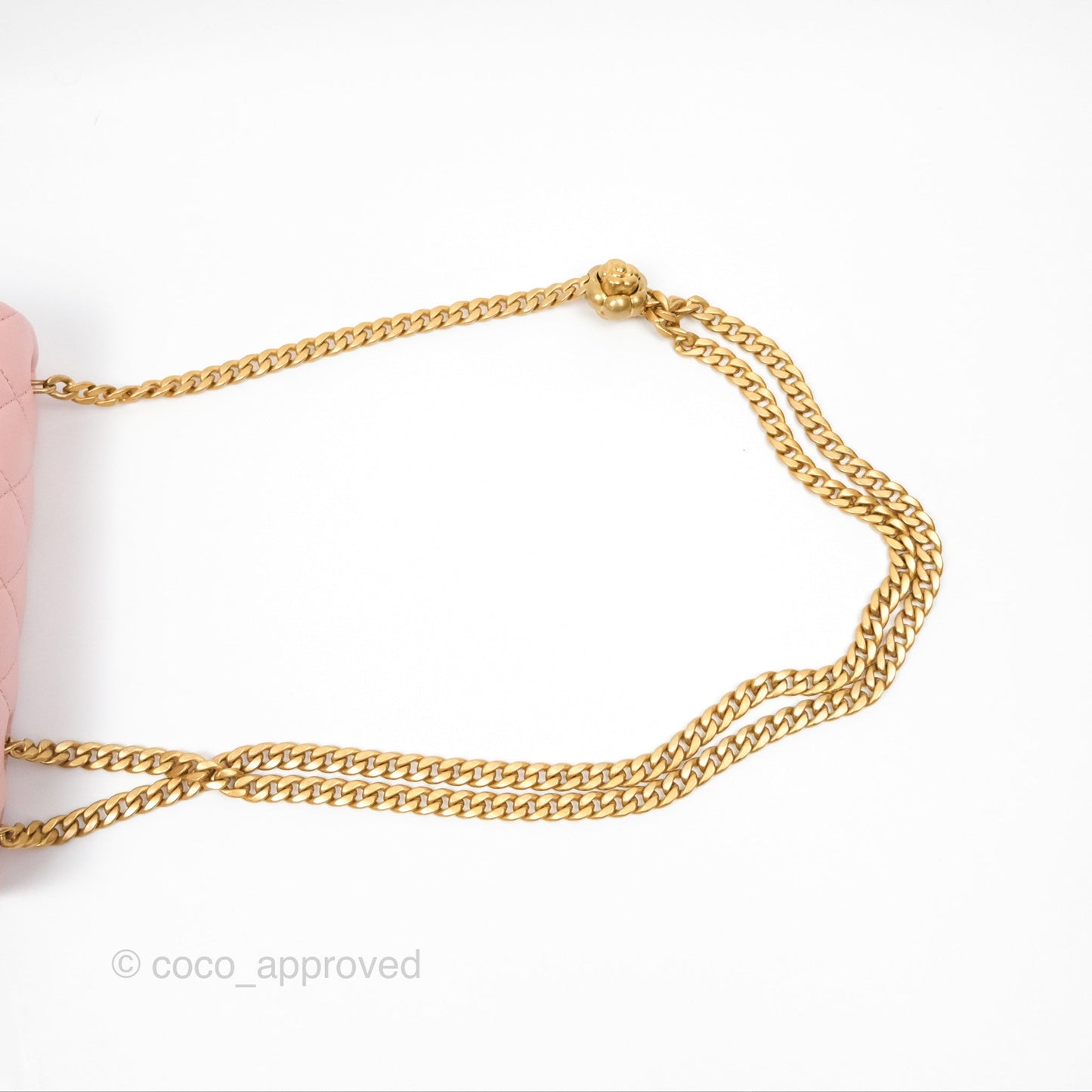Chanel Sweet Camellia Mini Rectangular Flap Pink Lambskin Aged Gold Hardware 23S