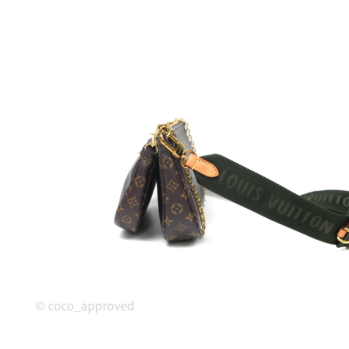 Louis Vuitton Multi Pochette Accessories Khaki Monogram Canvas