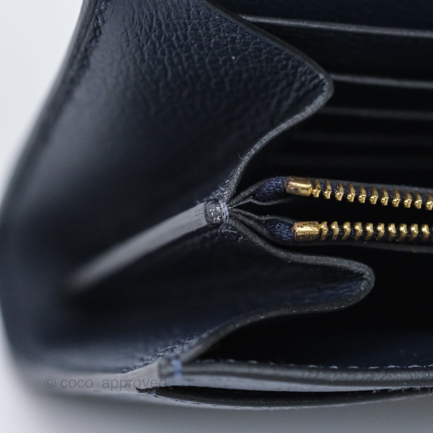 Hermès Constance Long To Go Wallet Blue Nuit 2Z Evercolor Gold Hardware