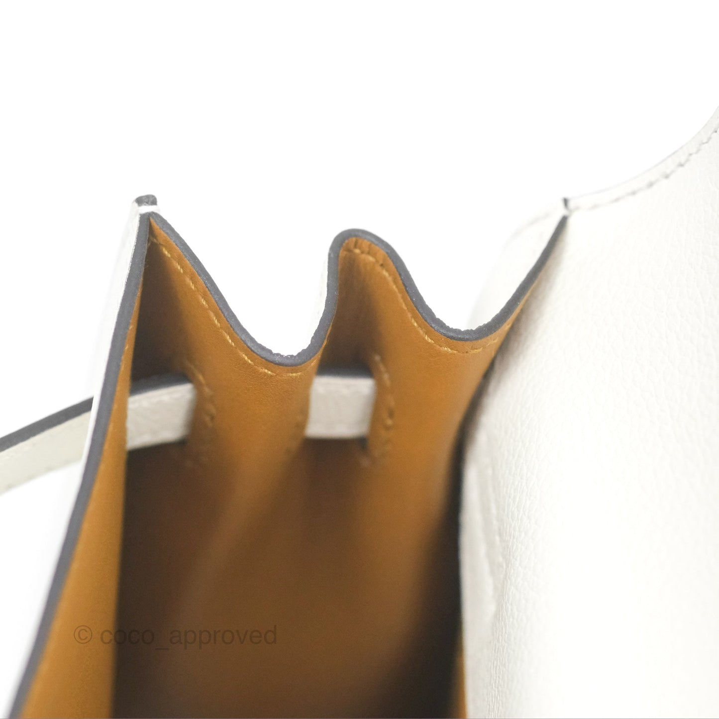 Hermès Kelly Danse II Bag Blanc/Kraft Evercolor Gold Hardware