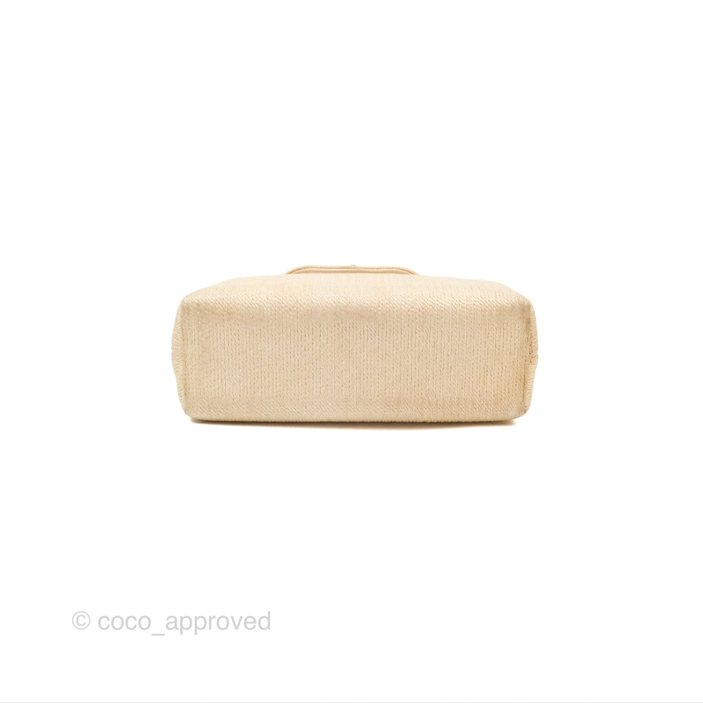 Chanel Vintage Mini Kelly Silk Rope Braided Cream Beige 24K Gold Hardware
