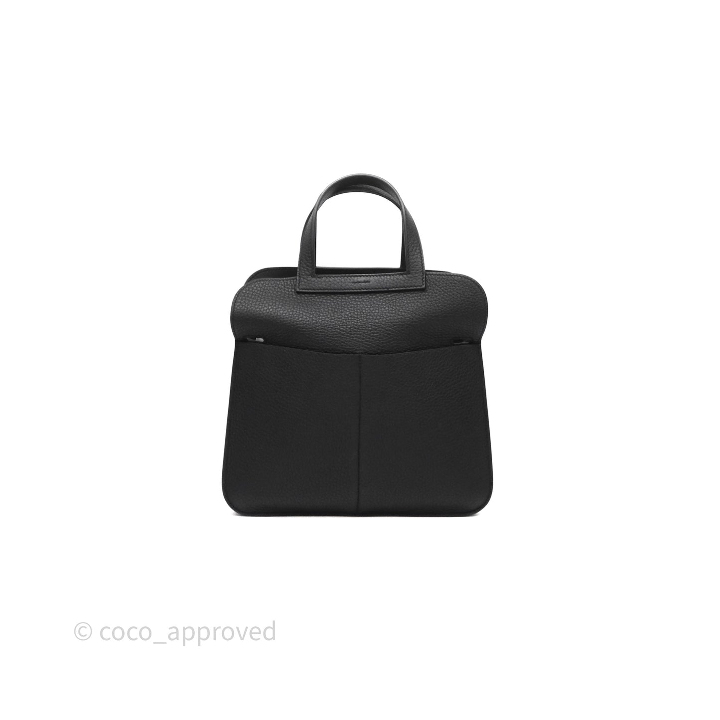 Hermès Halzan 25 Taurillon Clemence 89 Noir Gold Hardware