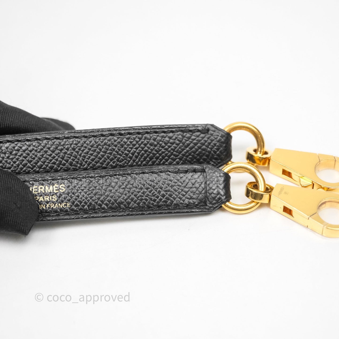 Hermès Kelly 28 Sellier Black Noir 89 Epsom Gold Hardware