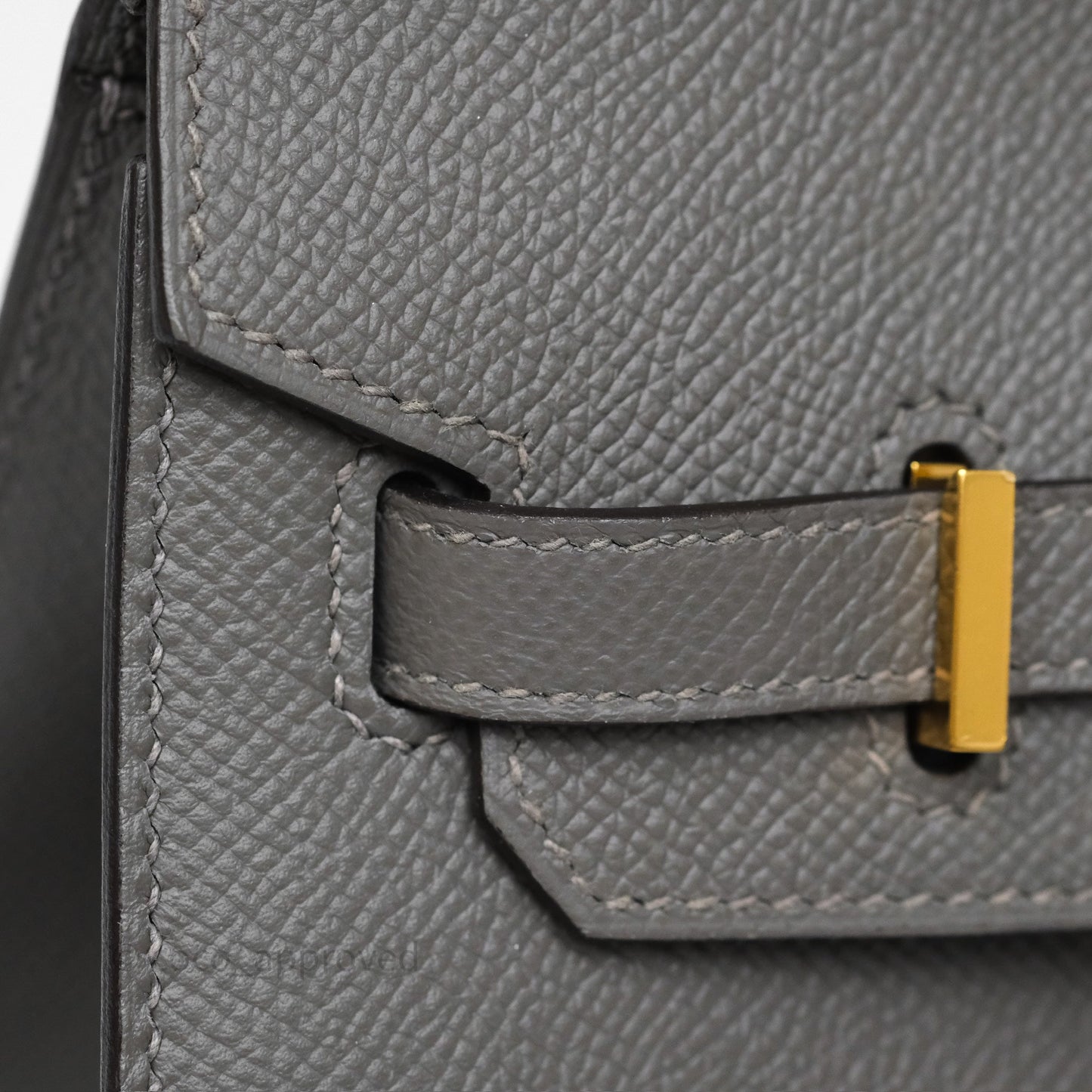 Hermès Birkin 25 Sellier Gris Meyer 0L Epsom Gold Hardware