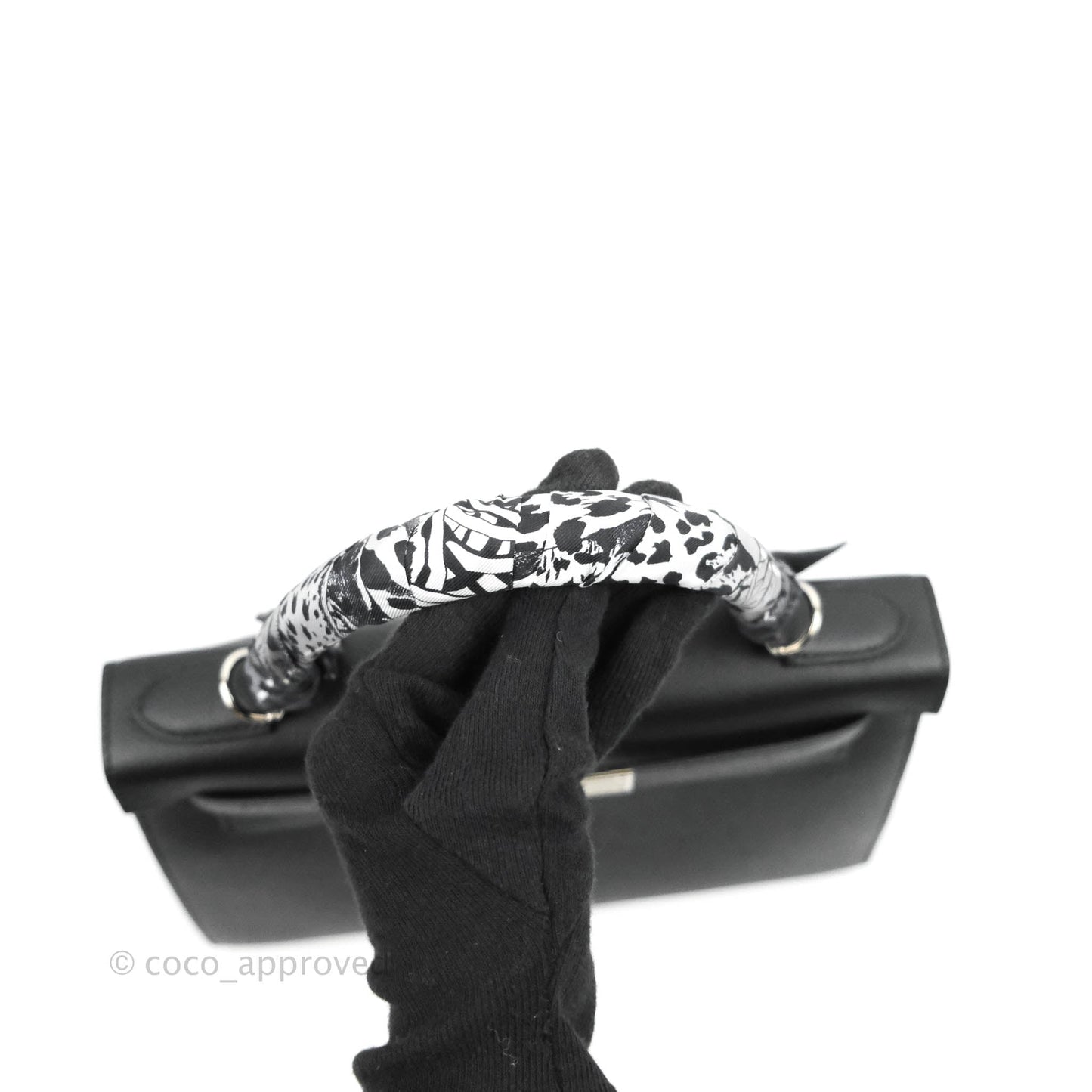 Hermès Kelly 28 Sellier Black Epsom Palladium Hardware
