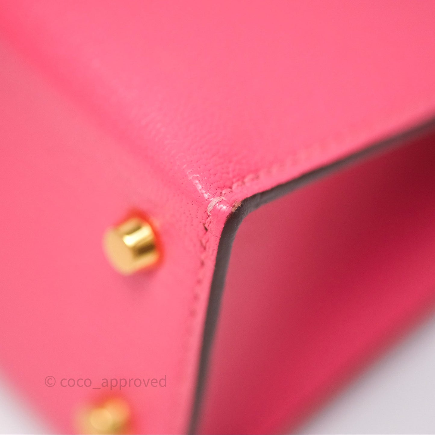 Hermès Mini Kelly II Rose Lipstick U5 Chevre Mysore Gold Hardware