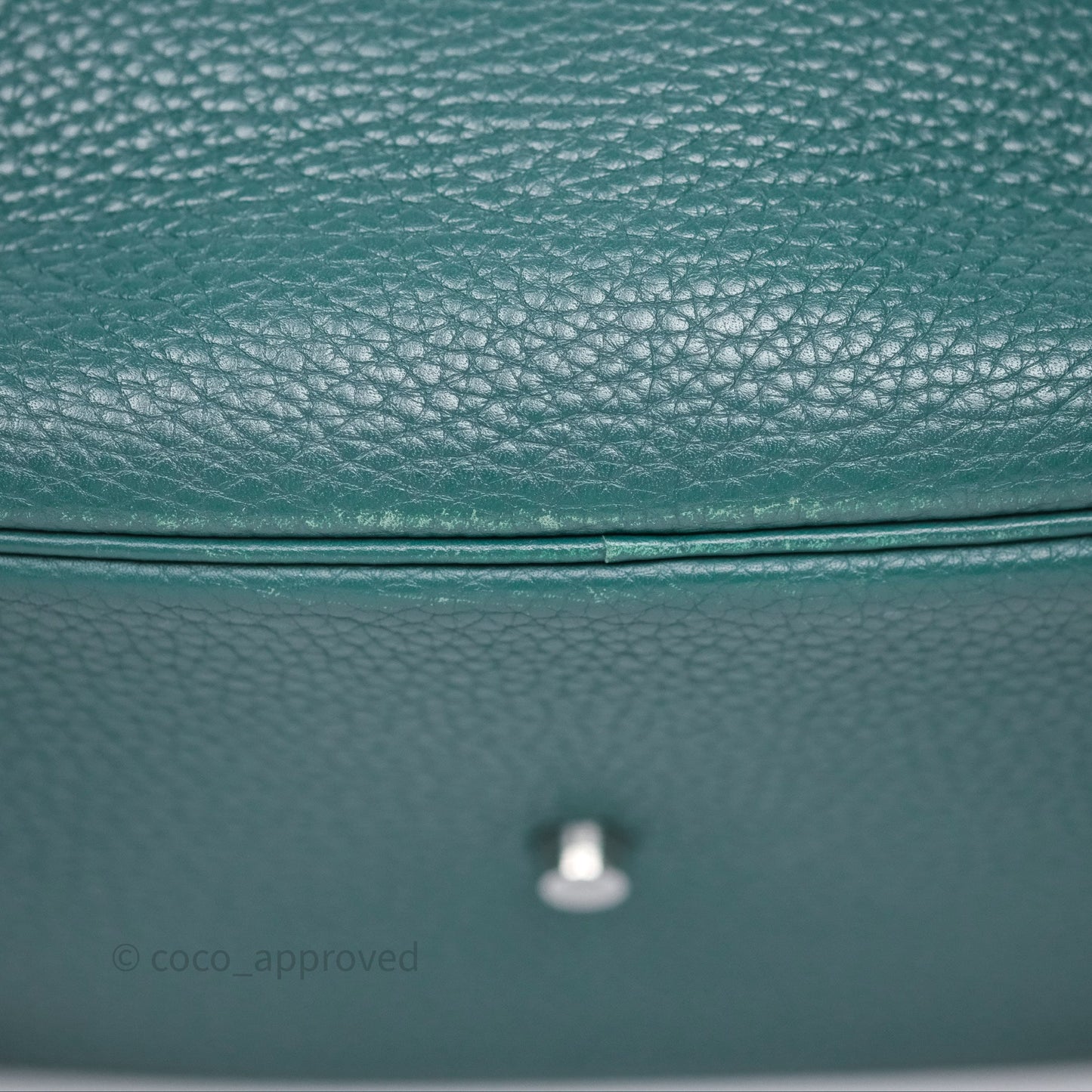 Hermès Lindy 30 Malachite Z6 Clemence Palladium Hardware