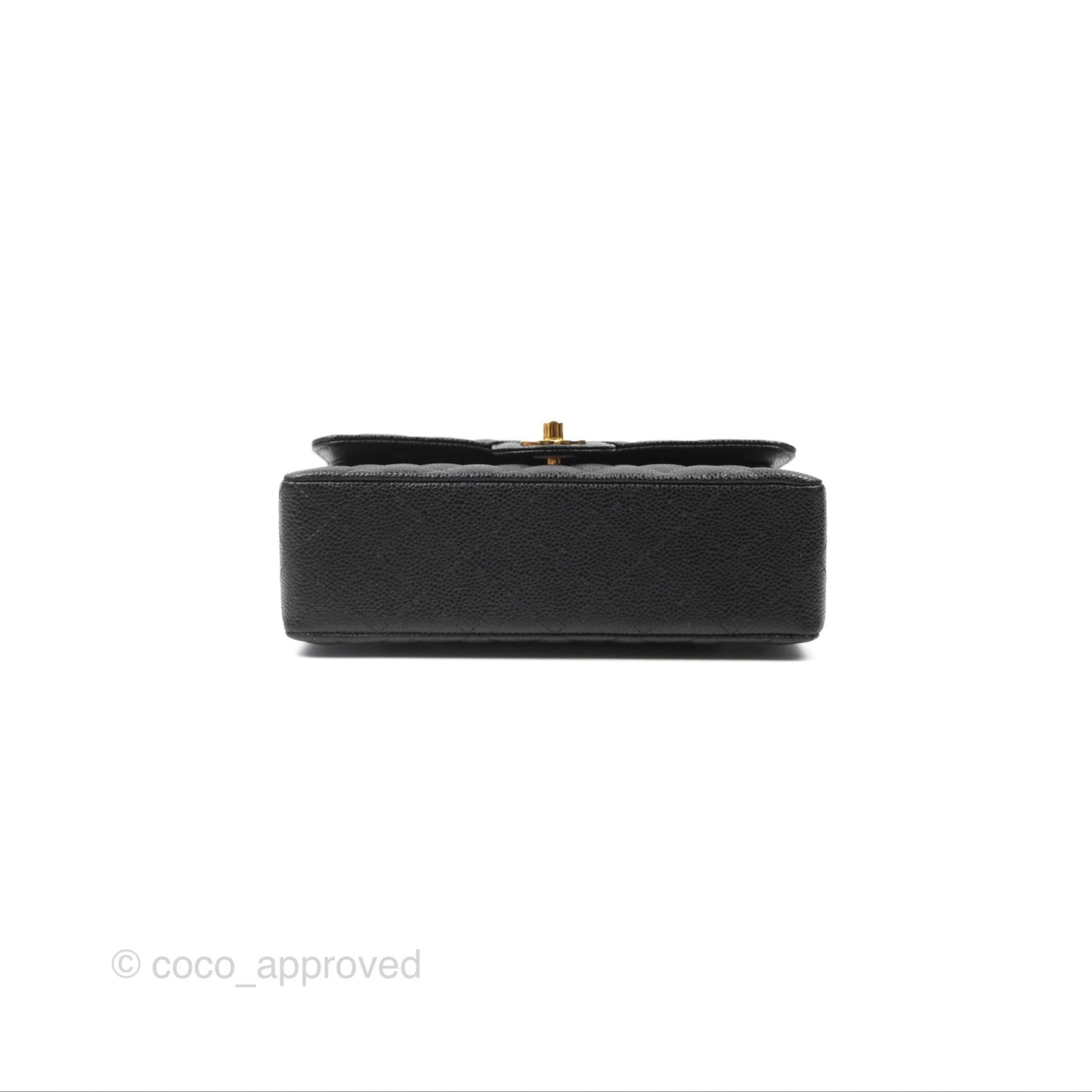 Chanel Small S/M Classic Flap Quilted Black Caviar Gold Hardware