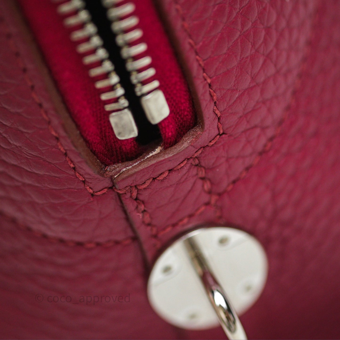 Hermès Bolide 1923 31 Rubis B5 Clemence Palladium Hardware