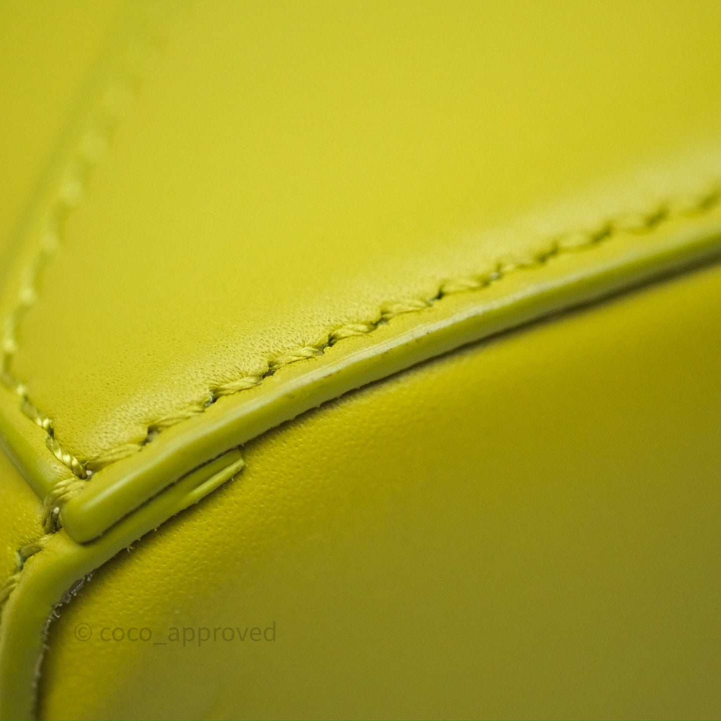 Loewe Mini Puzzle Edge Bag in Lime Smooth Calfskin