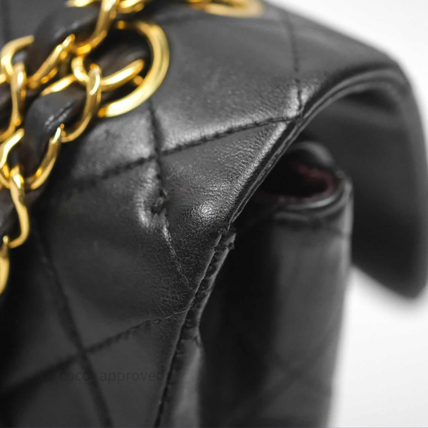 Chanel Classic Vintage Small Flap Black Lambskin 24K Gold Hardware