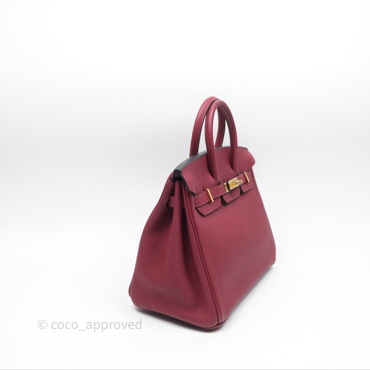 Hermès Birkin 25 Retourne Rouge Grenat Togo Gold Hardware