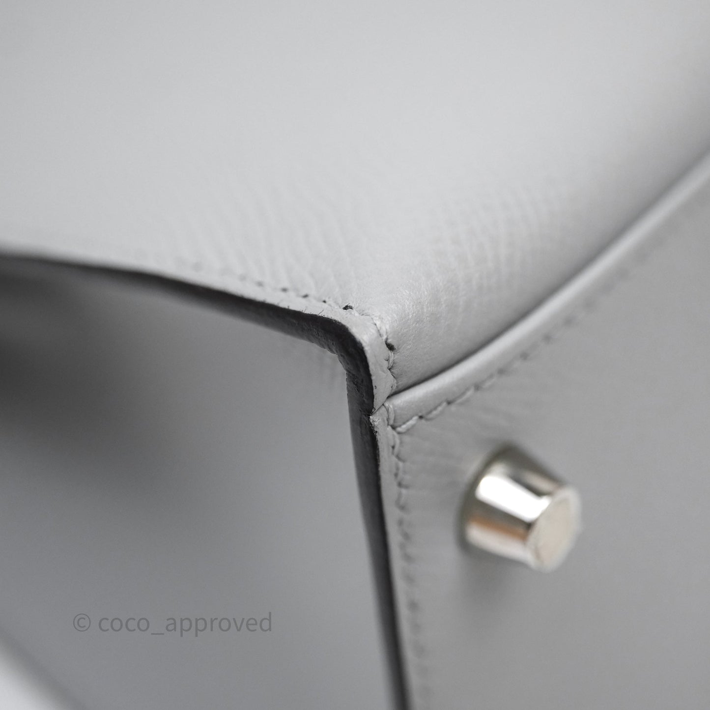 Hermès Kelly 28 Bleu Glacier 8U Epsom Palladium Hardware