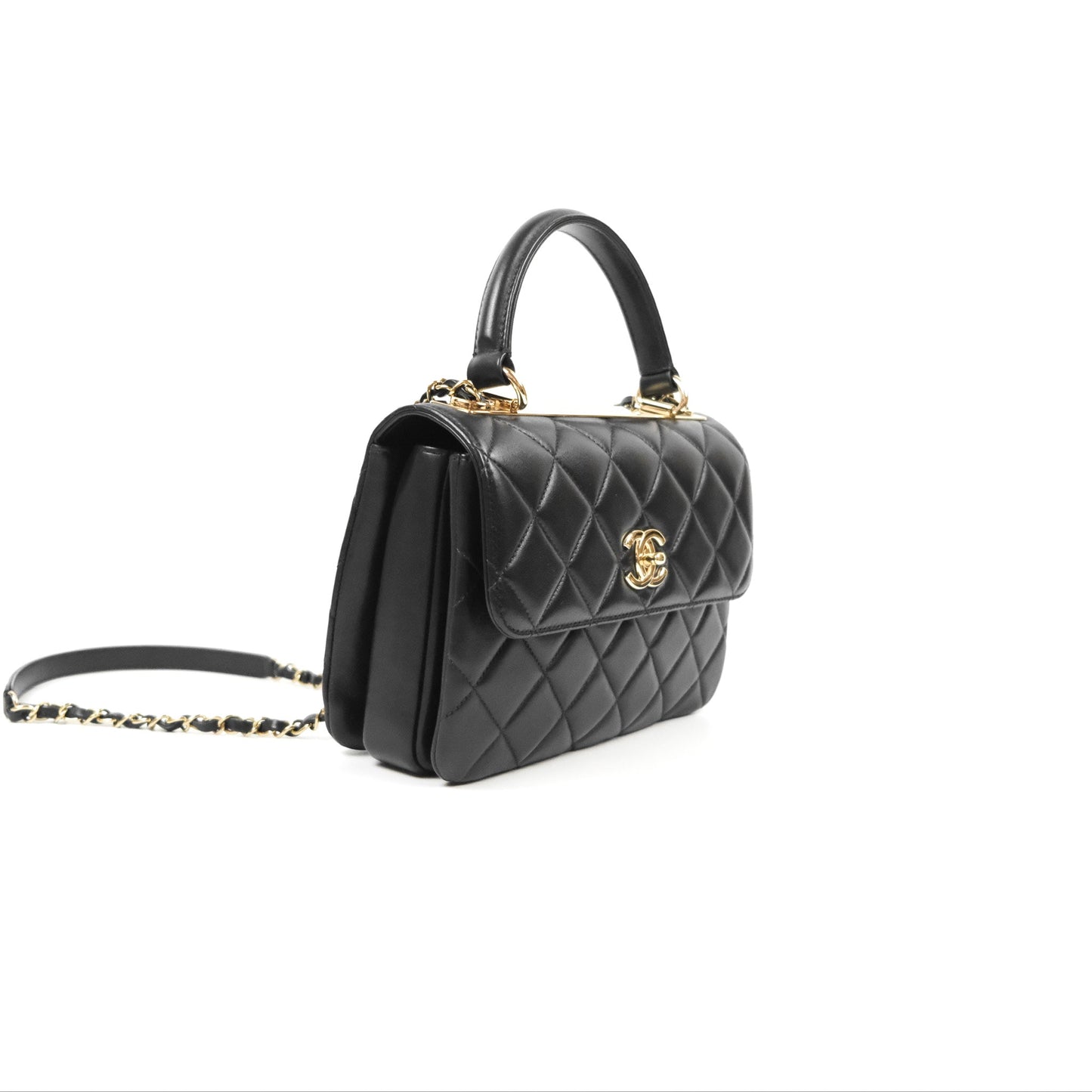 Chanel Trendy CC Small Black Lambskin Gold Hardware