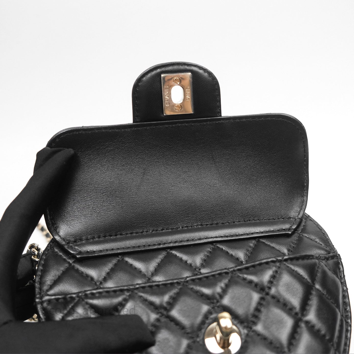 Chanel Large Heart Bag Black Lambskin Gold Hardware 22S