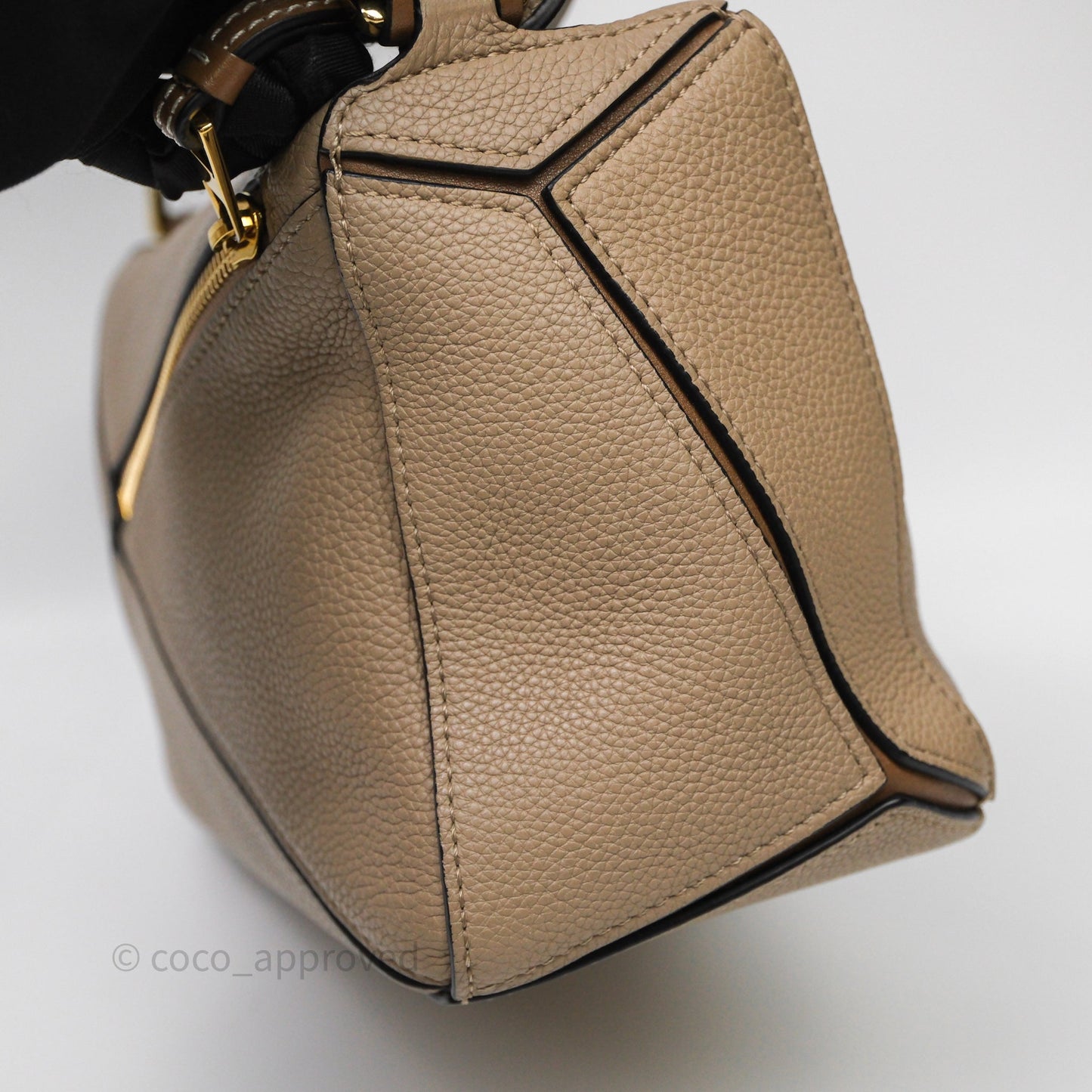 Loewe Small Puzzle Bag Sand Mink Grained Calfskin Gold Hardware
